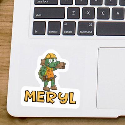 Sticker Meryl Construction worker Laptop Sticker Meryl Construction worker Laptop Image