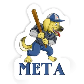 Meta Aufkleber Baseball-Hund Image