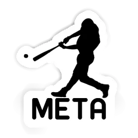 Meta Aufkleber Baseballspieler Image