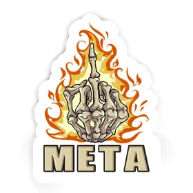 Meta Aufkleber Mittelfinger Image