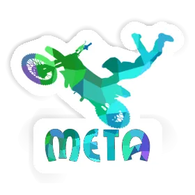 Autocollant Meta Motocrossiste Image