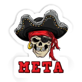 Crâne de pirate Autocollant Meta Image