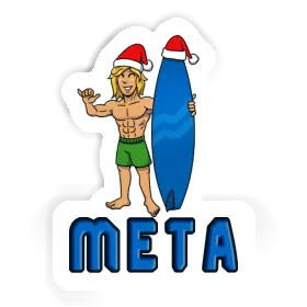 Autocollant Surfeur de Noël Meta Image