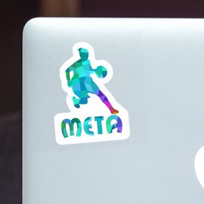 Sticker Basketballspielerin Meta Laptop Image
