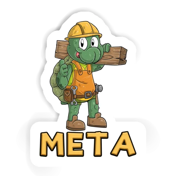 Sticker Construction worker Meta Notebook Image