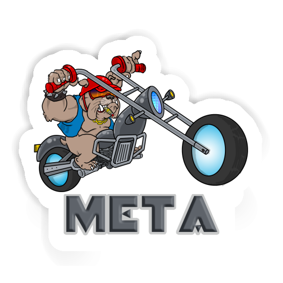 Meta Autocollant Motard Laptop Image