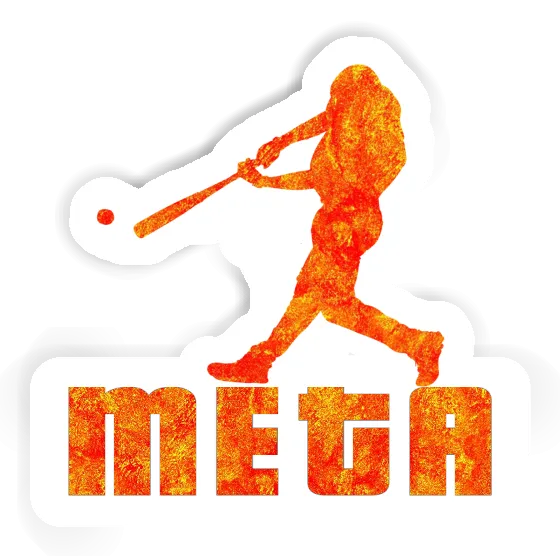 Meta Sticker Baseball Player Laptop Image