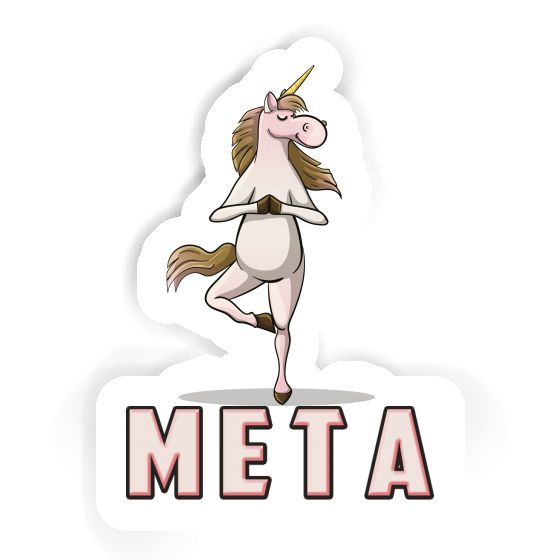 Sticker Yoga-Einhorn Meta Notebook Image