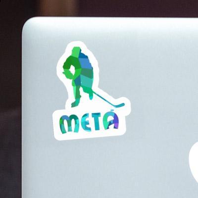 Autocollant Joueur de hockey Meta Notebook Image