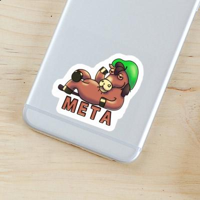 Sticker Lying horse Meta Image