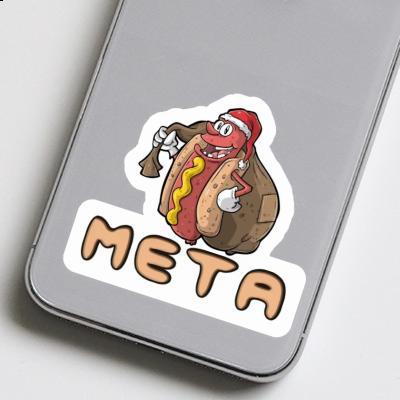 Autocollant Meta Hot-dog de Noël Notebook Image