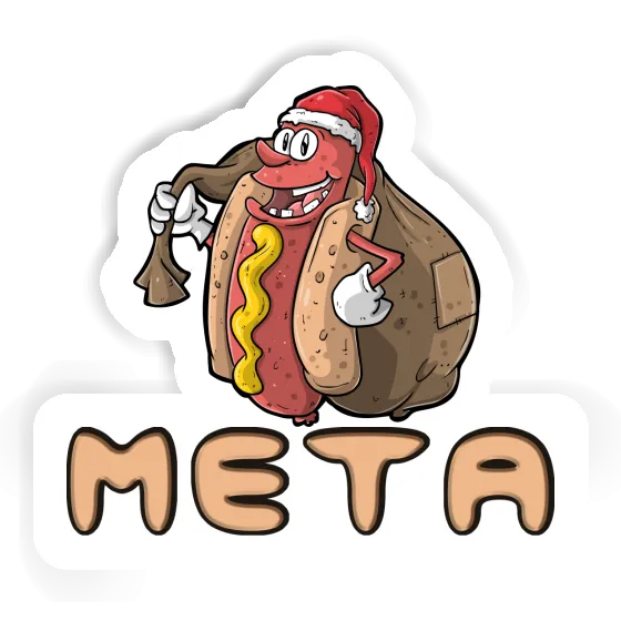 Autocollant Meta Hot-dog de Noël Gift package Image