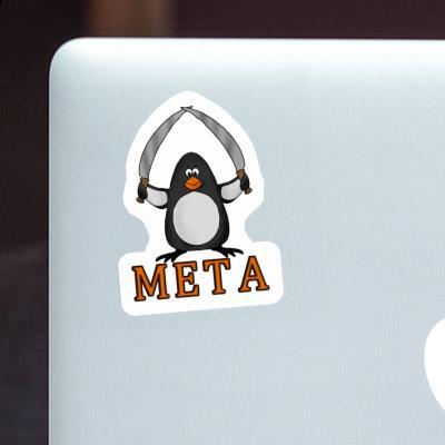 Meta Sticker Fighting Penguin Notebook Image