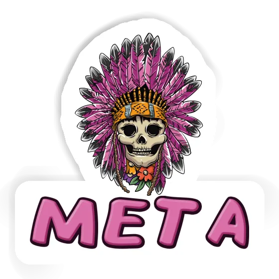 Ladys Skull Sticker Meta Notebook Image
