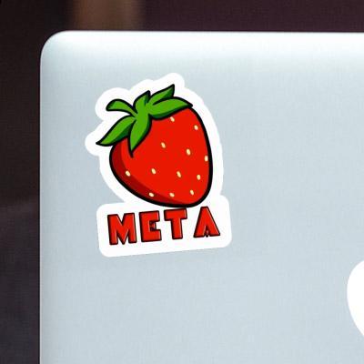 Sticker Meta Erdbeere Laptop Image