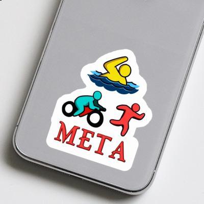Meta Sticker Triathlete Laptop Image