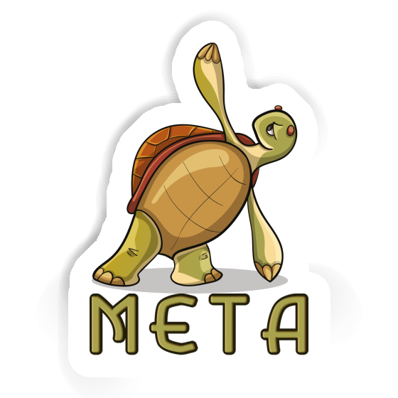 Sticker Yoga-Schildkröte Meta Notebook Image