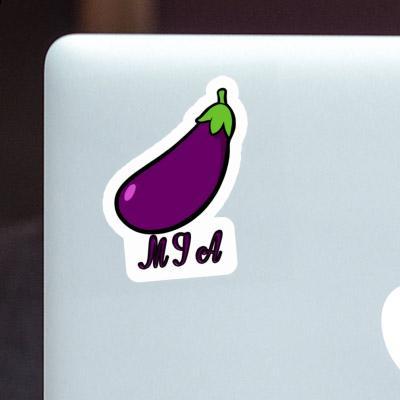 Mia Sticker Aubergine Laptop Image