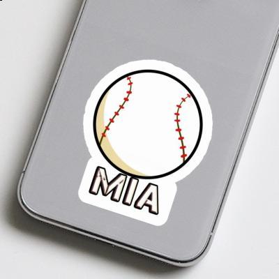 Mia Autocollant Balle de baseball Notebook Image