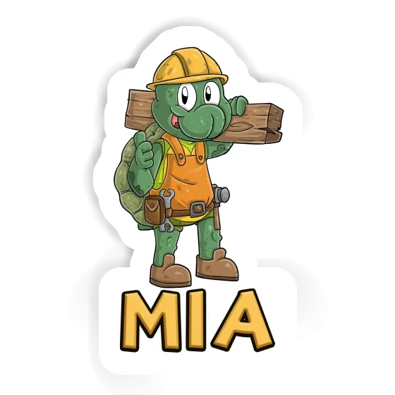 Sticker Mia Construction worker Gift package Image