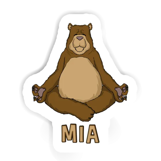 Mia Sticker Yoga Bear Laptop Image