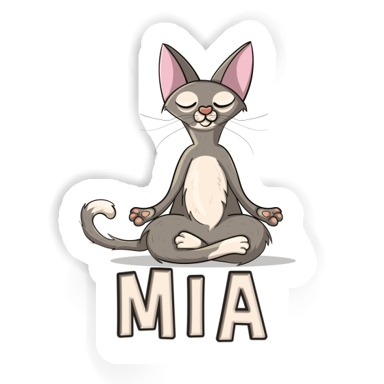 Mia Autocollant Chat de yoga Laptop Image