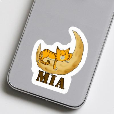 Sticker Sleeping Cat Mia Laptop Image