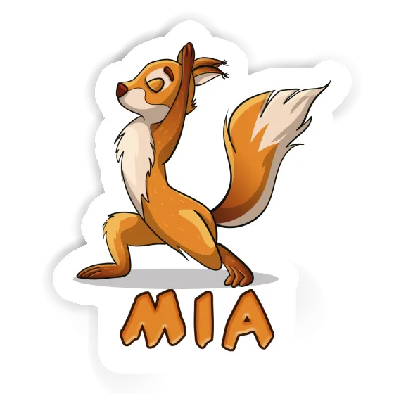 Sticker Mia Yoga-Eichhörnchen Image