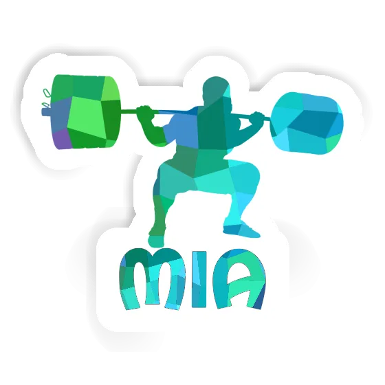 Sticker Mia Weightlifter Notebook Image