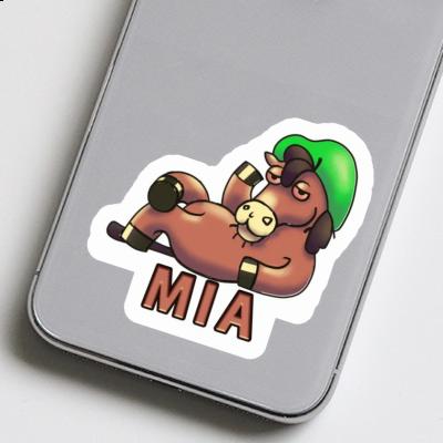 Sticker Mia Lying horse Notebook Image