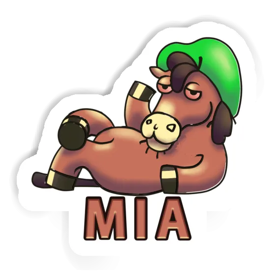 Sticker Mia Lying horse Gift package Image