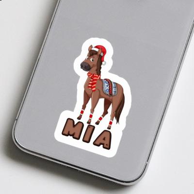 Mia Sticker Christmas Horse Laptop Image