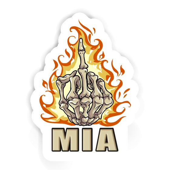 Sticker Mia Mittelfinger Notebook Image