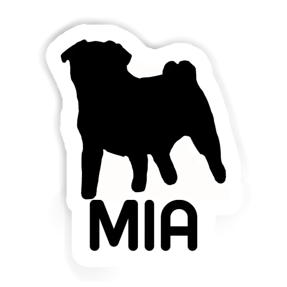 Pug Sticker Mia Laptop Image