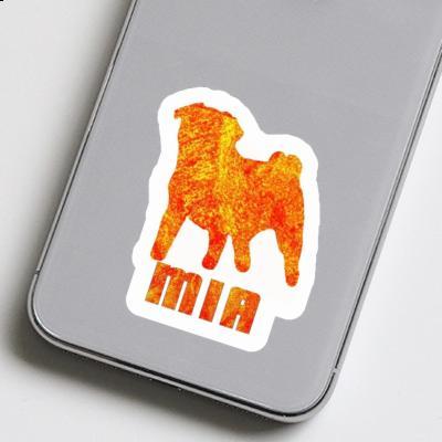 Sticker Mia Pug Laptop Image