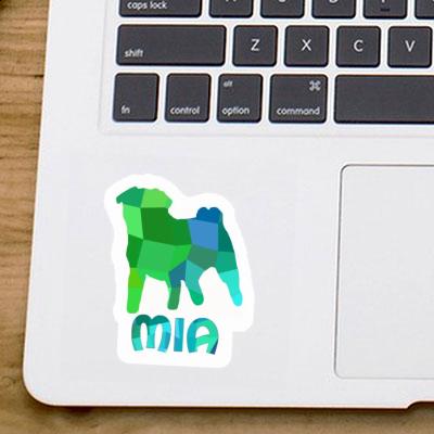 Mia Sticker Pug Laptop Image