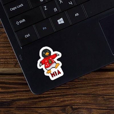 Sticker Christmas Penguin Mia Laptop Image