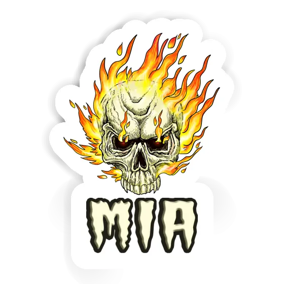 Skull Sticker Mia Notebook Image