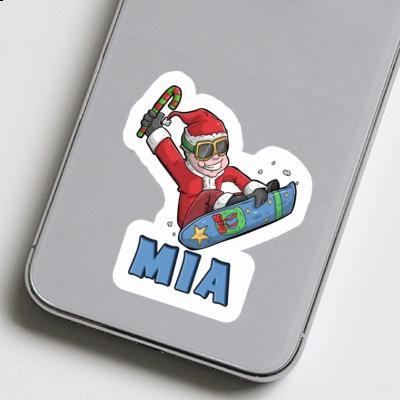 Autocollant Snowboarder de Noël Mia Gift package Image