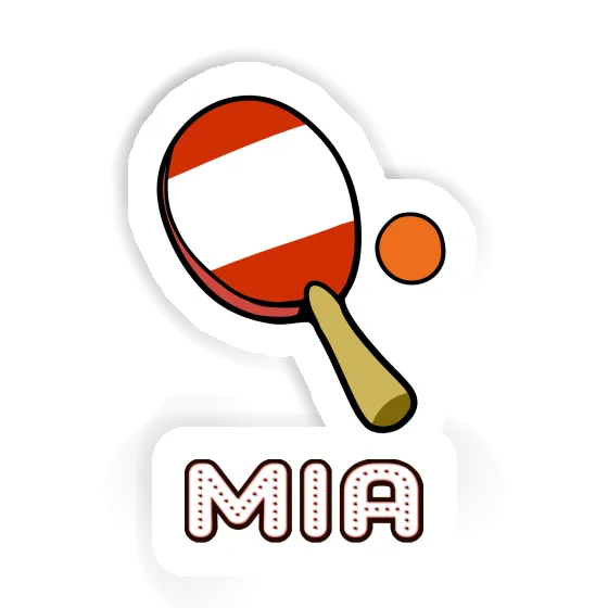 Table Tennis Paddle Sticker Mia Notebook Table Tennis Paddle Sticker Mia Gift package Image