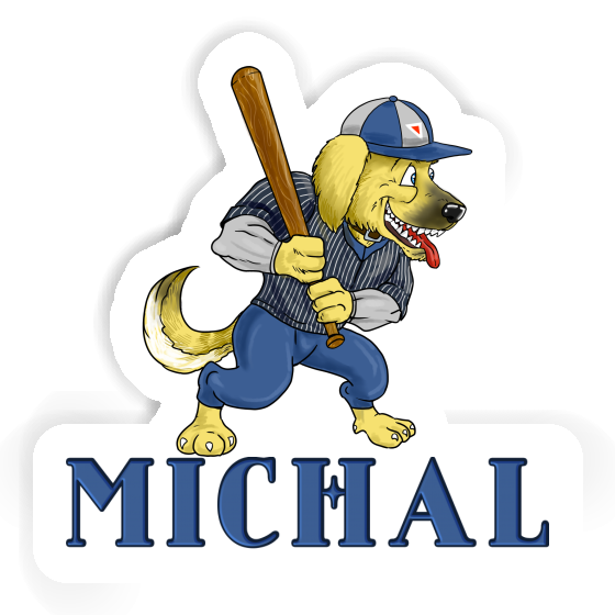 Michal Sticker Baseball Dog Michal Sticker Baseball Dog Image