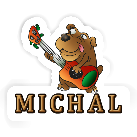Chien guitariste Autocollant Michal Gift package Image