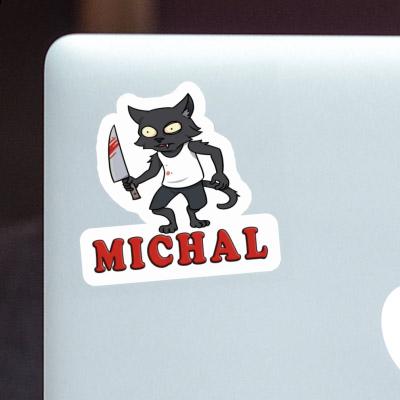 Sticker Michal Psycho Cat Laptop Image