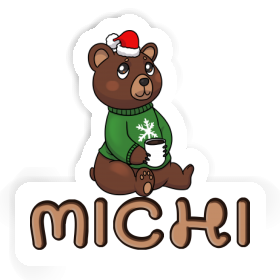 Michi Aufkleber Weihnachtsbär Image