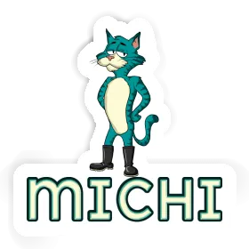 Michi Sticker Standing Cat Image