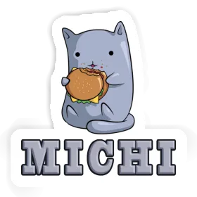 Hamburger Cat Sticker Michi Image