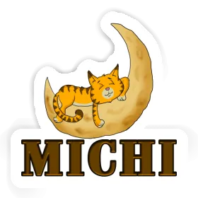 Sticker Sleeping Cat Michi Image