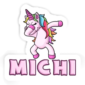 Michi Sticker Dabbing Unicorn Image