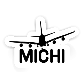 Michi Sticker Flugzeug Image