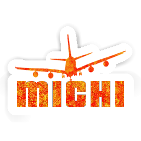 Michi Sticker Flugzeug Image